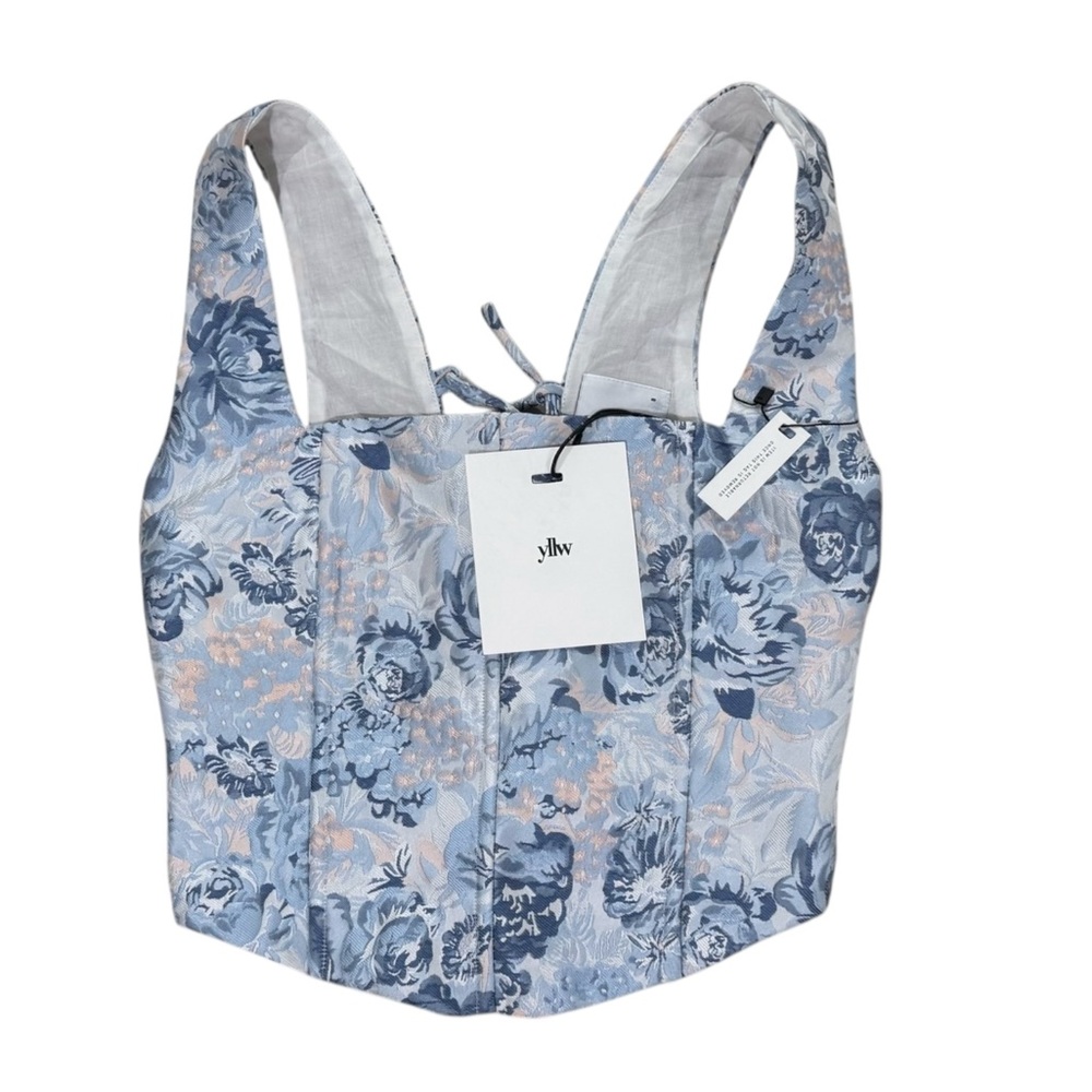 NWT. yllw corset top, size small. Laces up back.